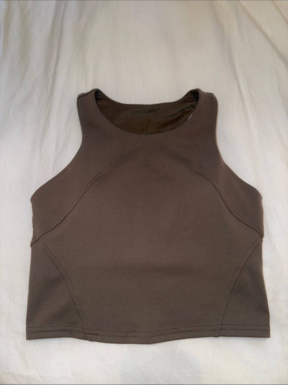 Lululemon Olive Wunder Train Racerback Tank Size 4 Everlux B/C Cups Bra - Picture 7 of 8